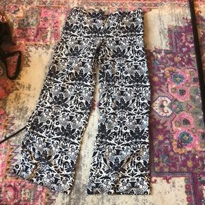 LOFT wide leg patterned pants